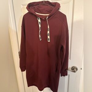 UGG Lucille Hoodie Dress - size x small- Rosewood